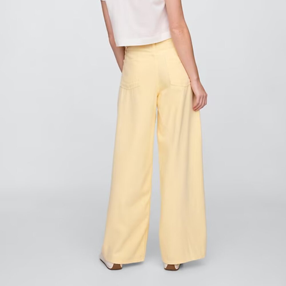 GAP Yellow Mid Rise SuperSoft Baggy Utility Jeans/NWT/Size: 8/29 - Picture 4 of 16